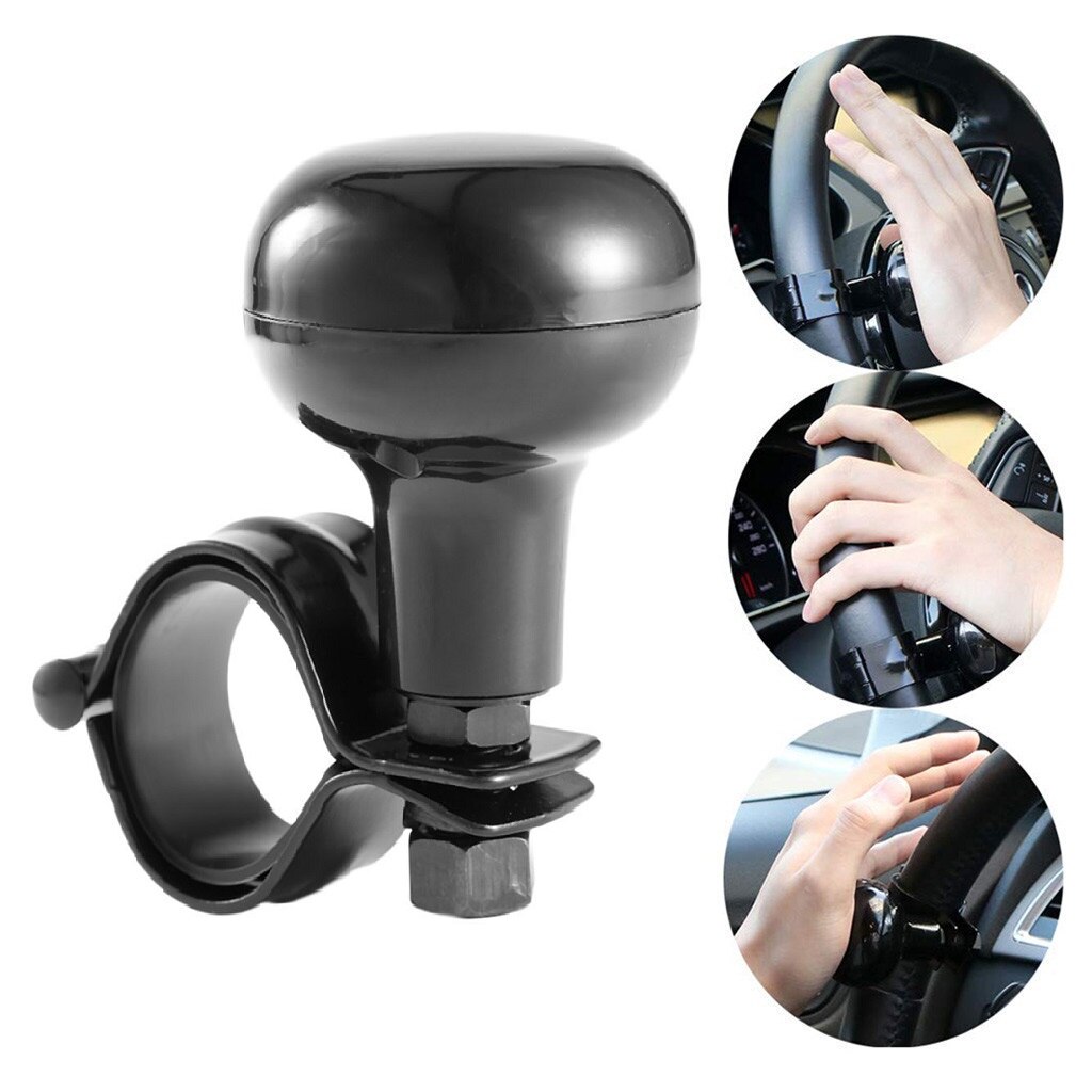 Poignée de volant de voiture universelle, boule de suralimentation, poignée de voiture, Clip de fer, poignée de puissance de direction pour voitures et camions