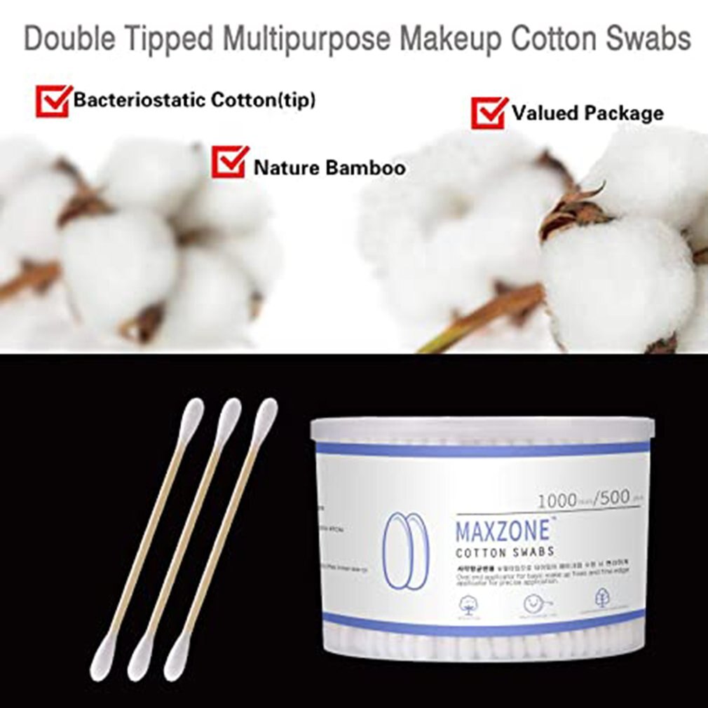 Heart-shaped Disposable Cleaning Sticks Cotton Swabs Double Head Cleaning Tools Individually Packaged Swabs