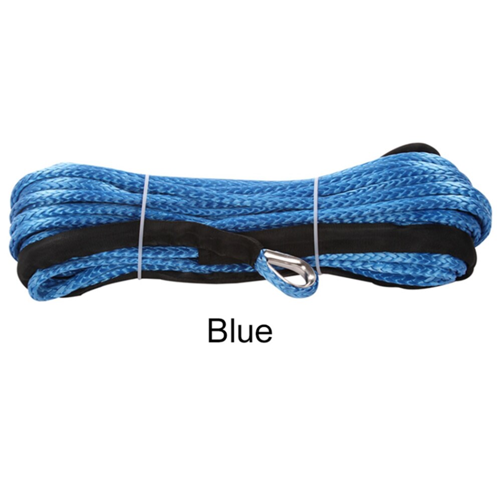 6mm * 15m wyciągarka ATV UTV z osłoną czarny przewód syntetyczny 5700Lbs sznurek holowniczy robić ATV UTV terenowy pasek holowniczy wyścigi