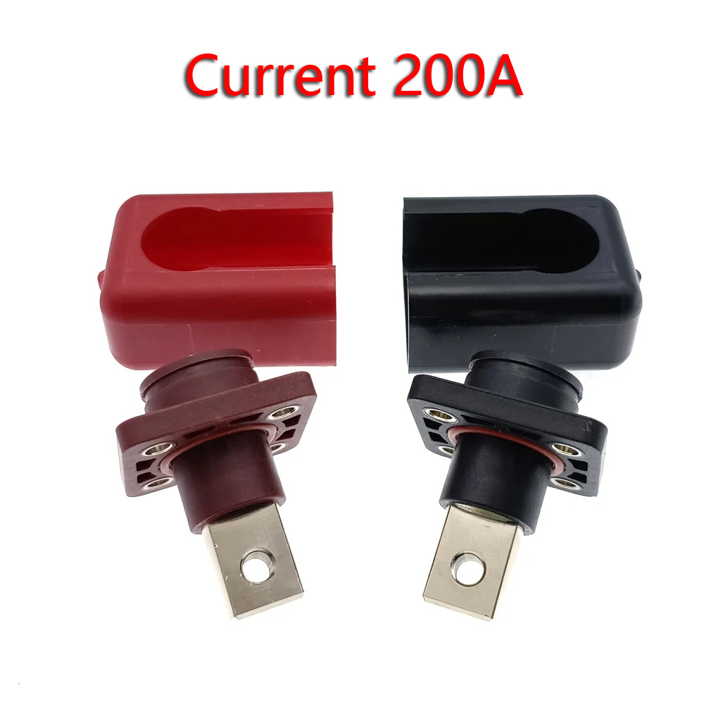 200a Koperen Lithium Batterij Terminal Connector Energie-Opslag Terminal Batterij Connector Adapter Vierkante Energie-Opslag Connector