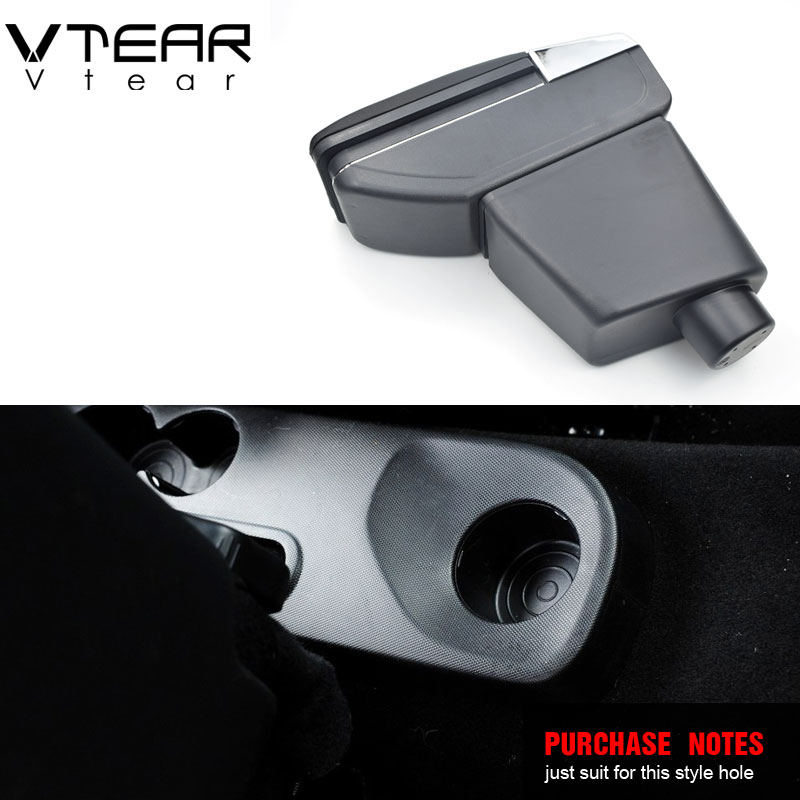 Vcry-accessoires pour renault clio 2, accoudoir de voiture accoudoir en cuir, boîte de rangement rotative, salon de voiture, console centrale,