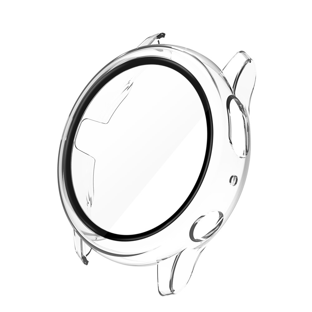 Coque pour Samsung Galaxy Watch active 2, protection d'écran antichoc tout autour + film, accessoires pour montre intelligente 44mm 40mm: Transparent / 40mm