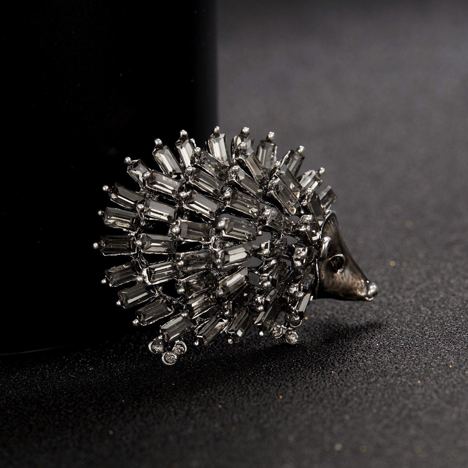 Broche de erizo bonito para mujer, broches de animales con diamantes de imitación de cristal a la , joyería de divertido, ramillete de , 2022