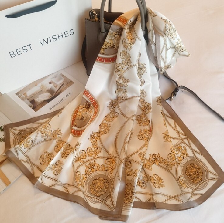 Dames Lente Zijden Sjaals Lange Sjaals Moerbei Zijde Mode Sjaal Schaduw Sjaal Extended Zijde: RED