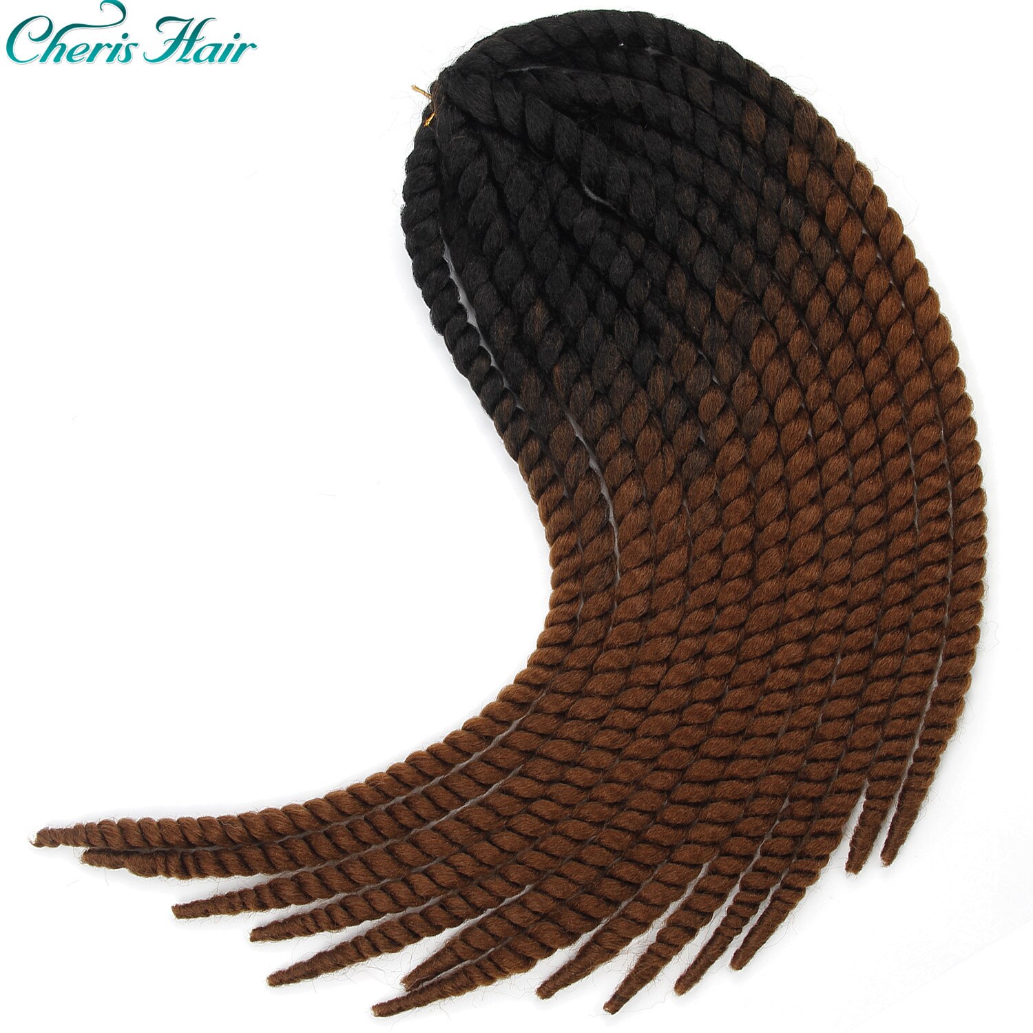 Tresses sénégalaises bouclées bouclées en Fiber synthétique, de grande taille, de couleur ombrée, tresses au Crochet, 22 pouces: # 33