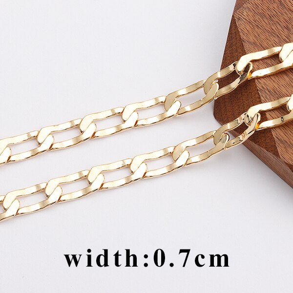 YEGUI C131,jewelry accessories,diy chain,18k gold plated,0.3 microns,jewelry making,diy bracelet necklace,hand made,1m/lot: C13105