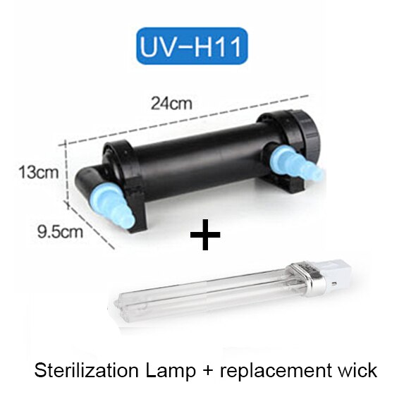 JEBO UV lampe fisch Panzer Sterilisation lampe UV algen entfernung Aquarium Anlage Mini Nano Serie Wasser Reiniger Filter: H11 ersetzen Docht