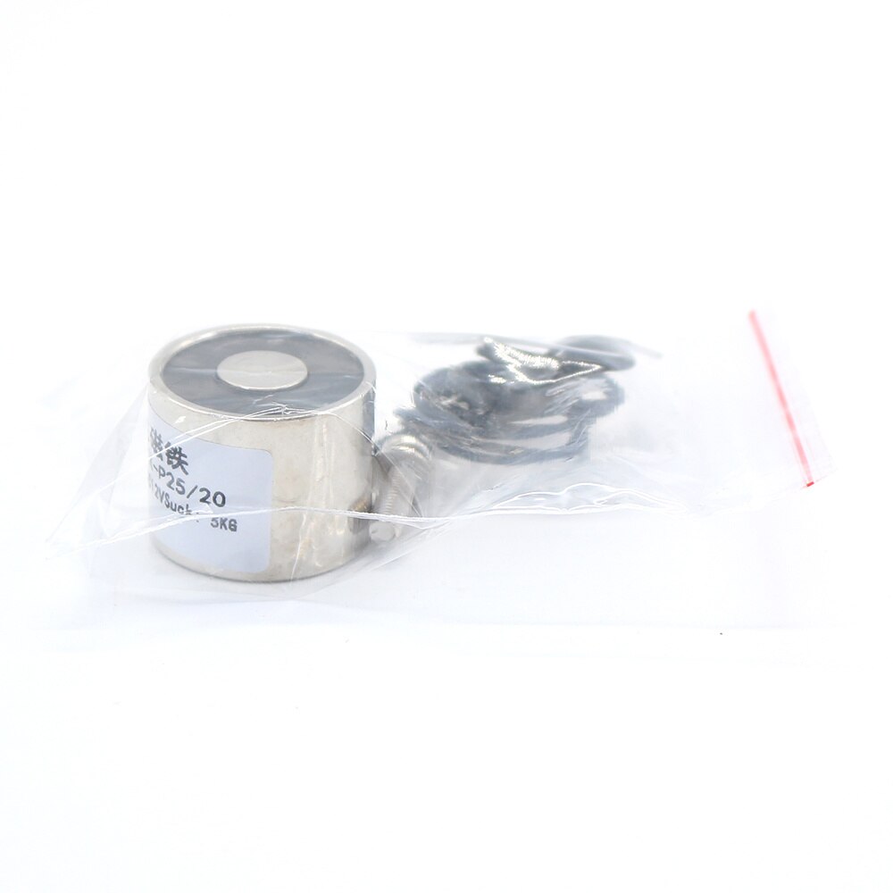 Løfte 5kg 50n 25/20 mini elektromagnet  dc 6v 12v 24v 36v elektrisk solenoid sterk suger holder elektromagnet