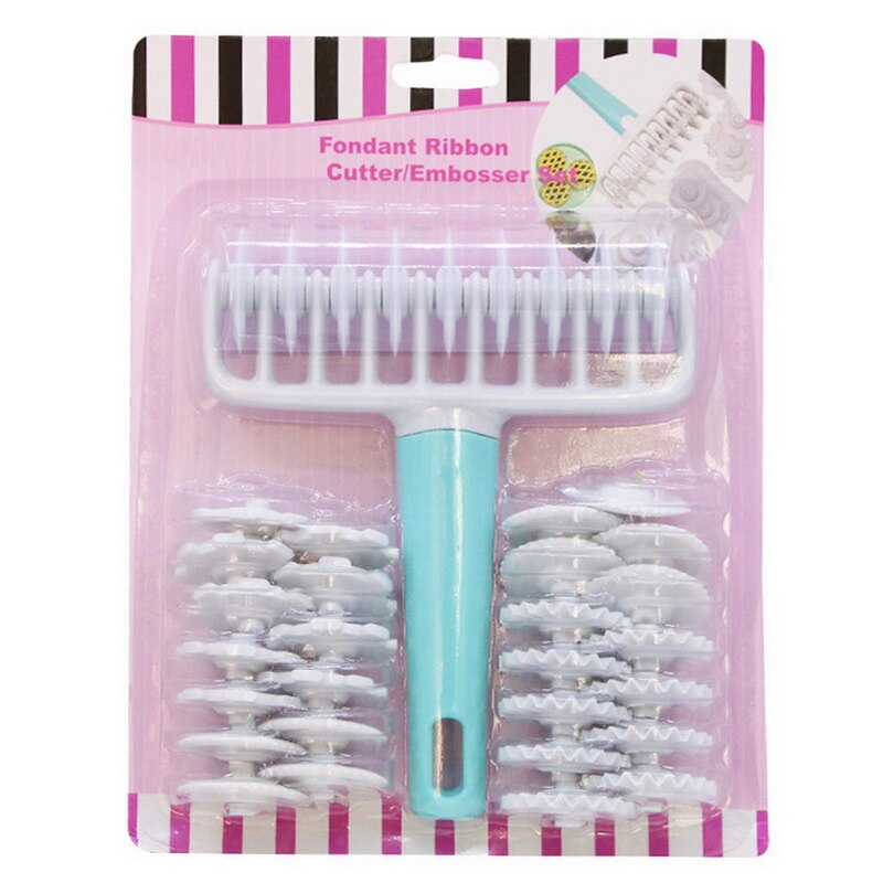 37Pcs Fondant Ribbon Cutter Wheel Roller Pastry Mold Dough Lattice Cutter Pastry Tool for Kitchen Baking