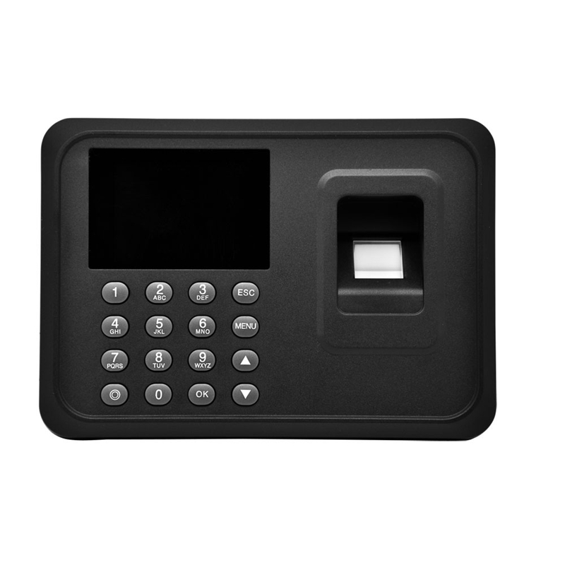 2.4 Inch LCD Display Biometric Fingerprint Password Attendance Machine System Checking-in Recorder Time Clock: black
