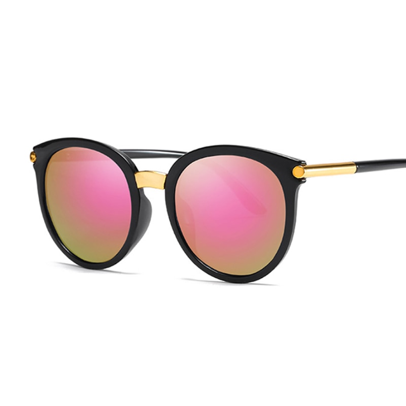 Sexede cat eye-solbriller damemærke spejl solbriller kvindelige runde linseskærme til damer briller  uv400