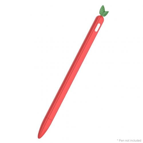 Soft Silicone Cute Vegetables Shape Protective Case Cover for Apple Pencil 1/2: Strawberry for 2