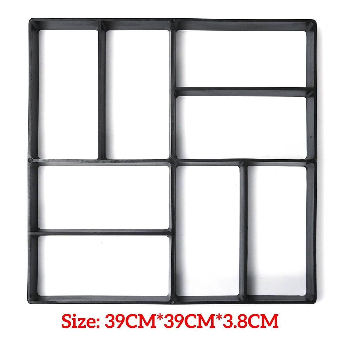 Jardín DIY camino de Metal fabricante de pavimento molde de hormigón escalonado de cemento molde de ladrillo para jardines/prados/balcones/CASAS: Blanco