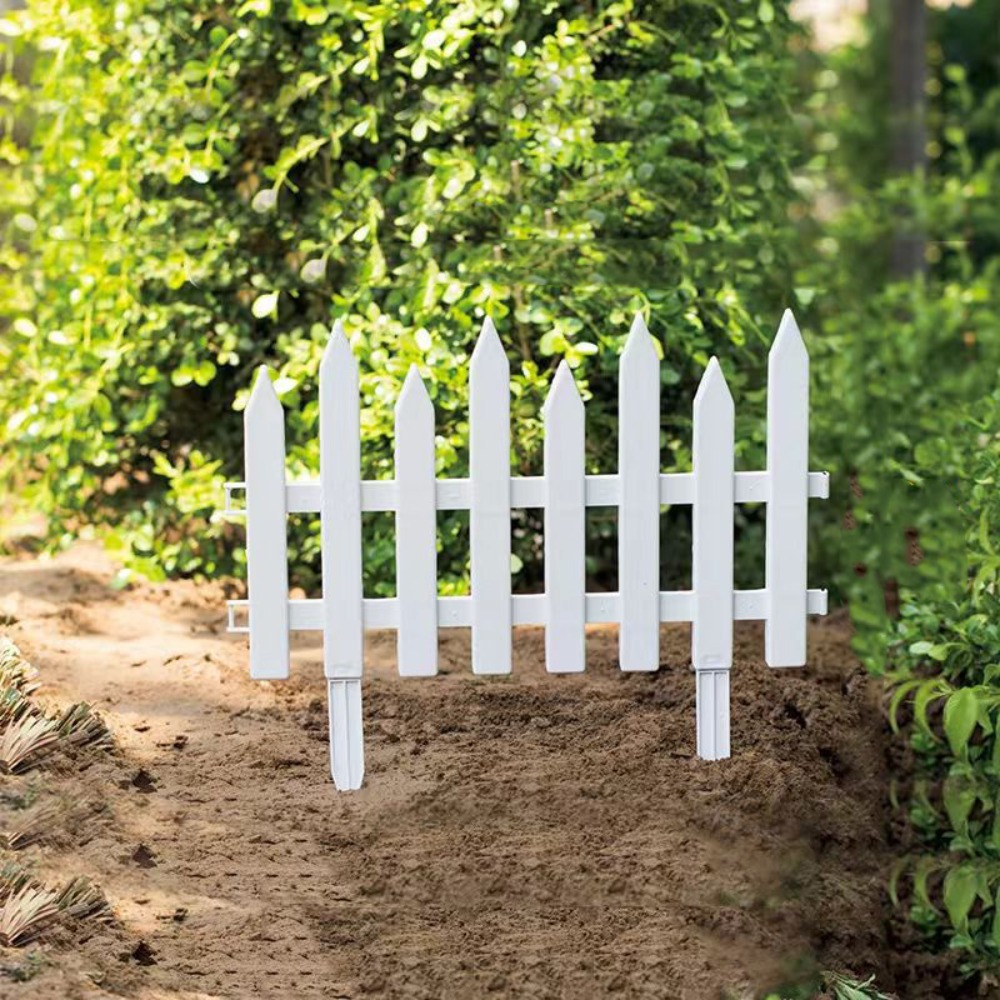 2pcs Garden Greening Plastic Courtyard Fence Universal Practical Garden Fence Durable Guardrail Safe Guard Grill: Yellow