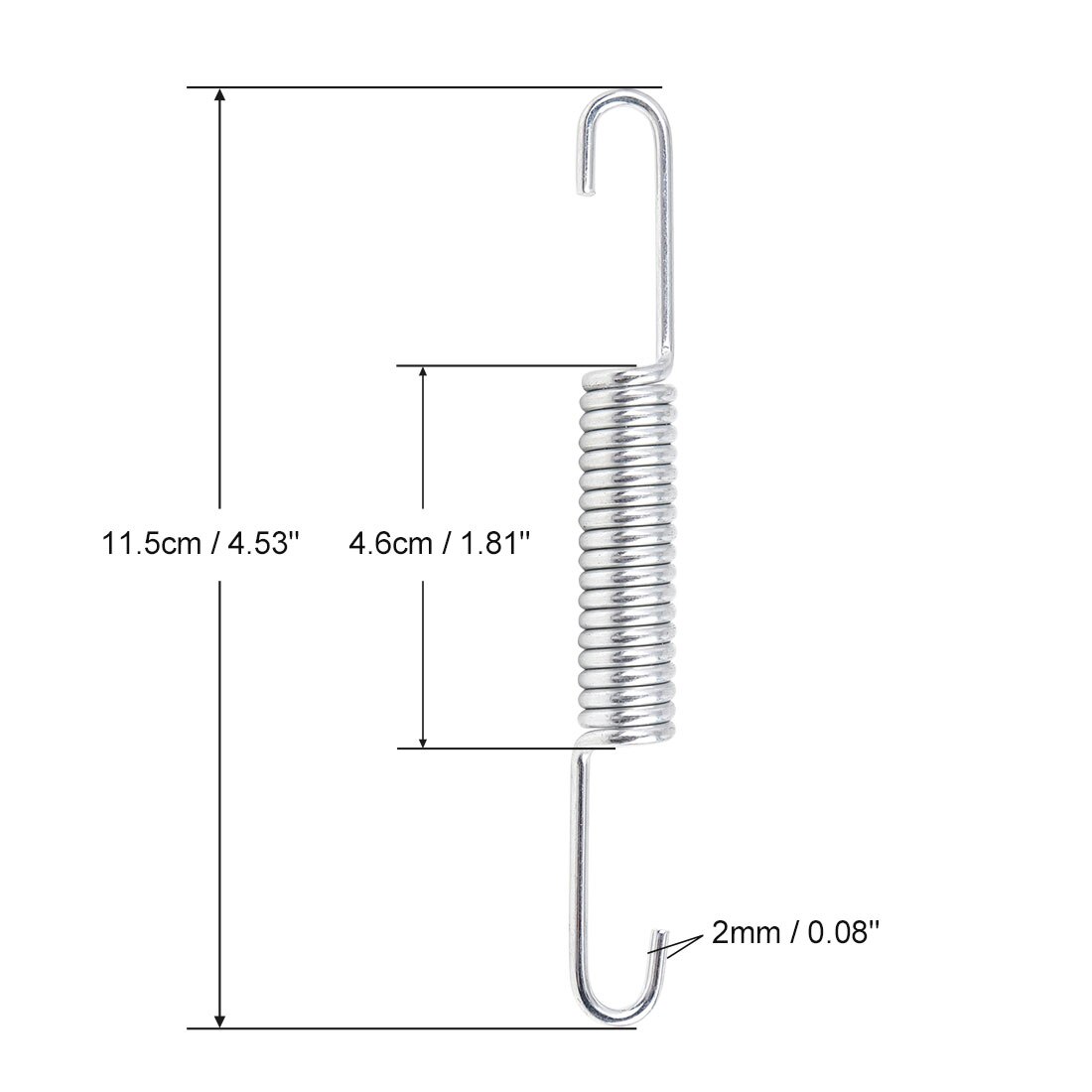 Motoforti 11.5cm comprimento 2 pçs suporte lateral da motocicleta kickstand retorno primavera para tvs estrela