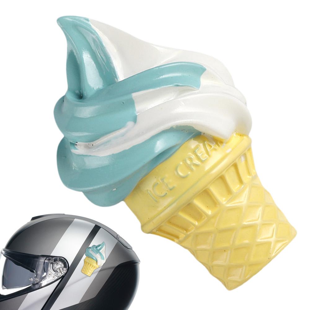 Motorcycle Hat Accessories Falling Ice Cream Spoof Motorcycle Ornament Funny Ornament For Cycling Car Dashboard Decorations: Blue
