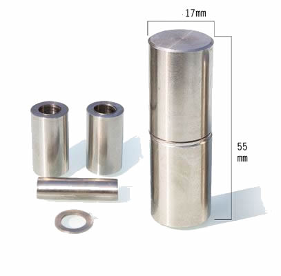Charnières cylindriques en acier inoxydable 304 | Charnière industrielle, solide et robuste, sans rouille, détachable pour porte métallique extérieure: 20x62mm