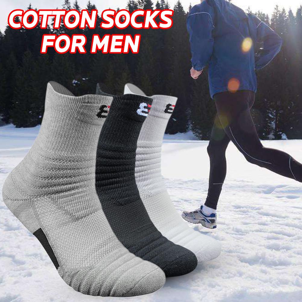 1 par de calcetines de baloncesto para hombre, calcetines deportivos para correr al aire libre, calcetines deportivos antideslizantes para tenis y bádminton