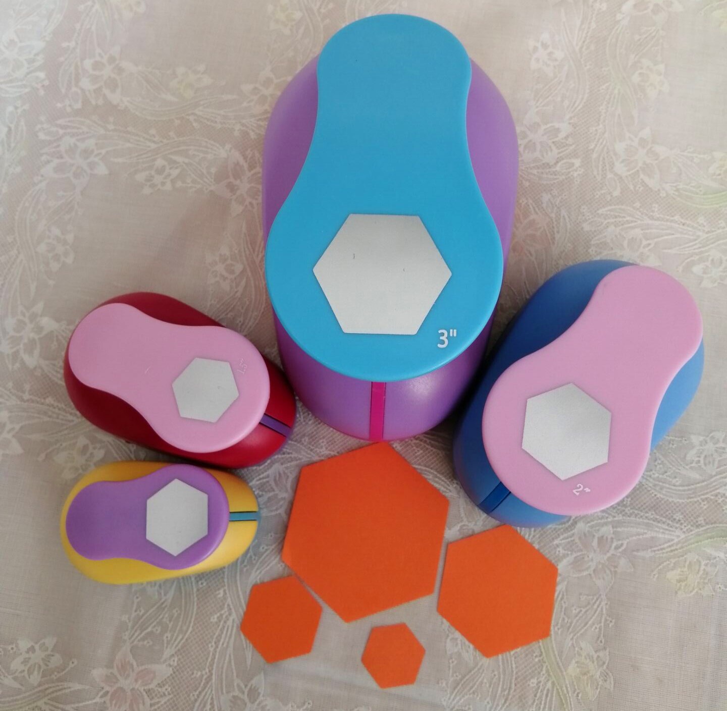 Fri skepp hexagon hålslag set geometri stans hantverk klippbok papper stansare graf formade slag
