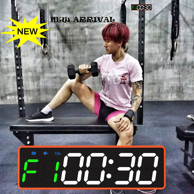 Gym timer led träning kolck nedräkning/upp klocka ultratydlig digital display multi-scener led timer hem gym fitness
