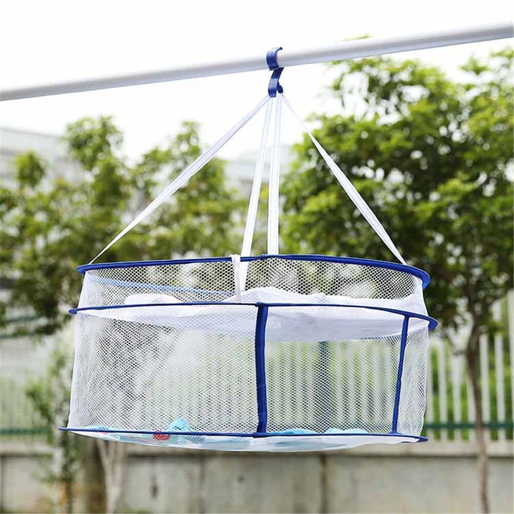 56*56cm suszenie worek na pranie dwuwarstwowe S hak spinacze robić prania składane wiszące ubrania kosz na pranie suszarka netto 5 stylów
