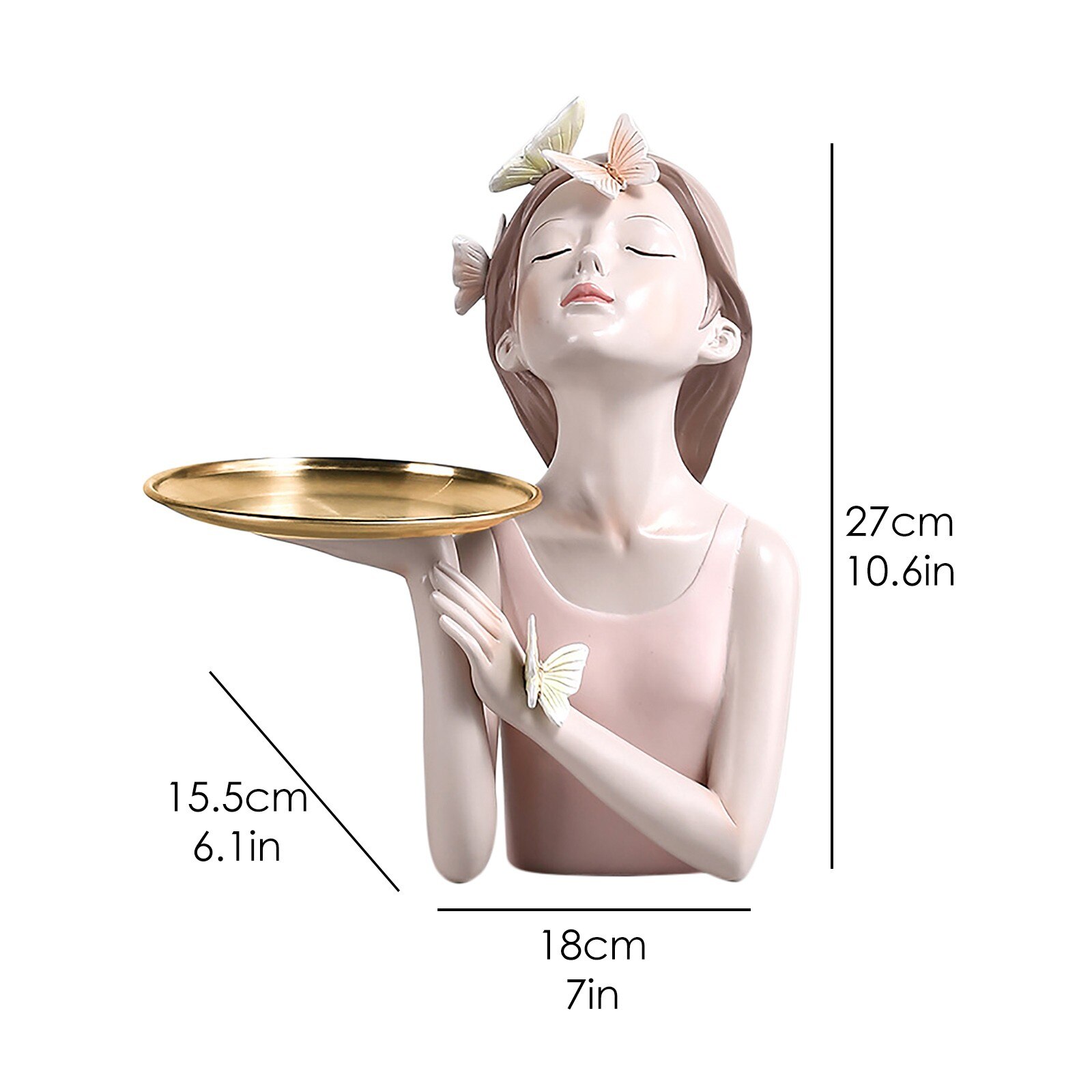 Mode Fee Sculptuur Hars Desktop Standbeelden Creatieve Characters Grote Figuur Voor Vriendin Meisje Beeldjes