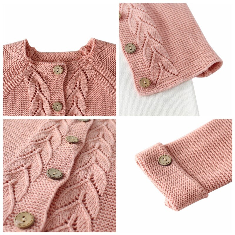 Kinderen gebreide jassen met knopen lente herfst baby meisjes jongens jas & jack baby comfortabele ademende winter babykleding