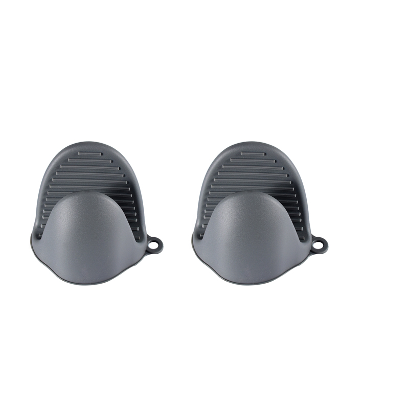 2 stücke Ofen Handschuhe Silikon Hitzebeständige Preis Handschuhe Anti Verbrühungen Nicht Unterhose Handschuhe Clips Topf Halfter Kochen Backen Ofen handschuhe: Grau