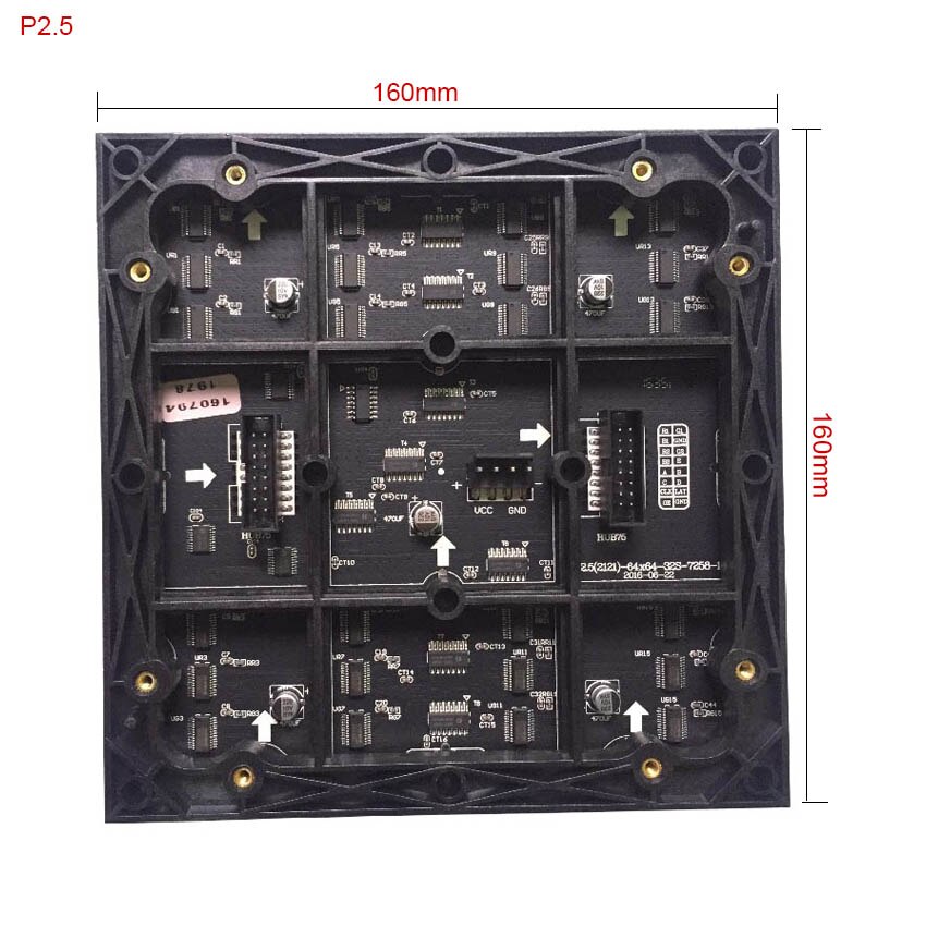 Hd Indoor Smd P2.5 Led Matrix Module Rgb Full Color Hub75 160X160 P2.5 Indoor 64X64 Led Display Module