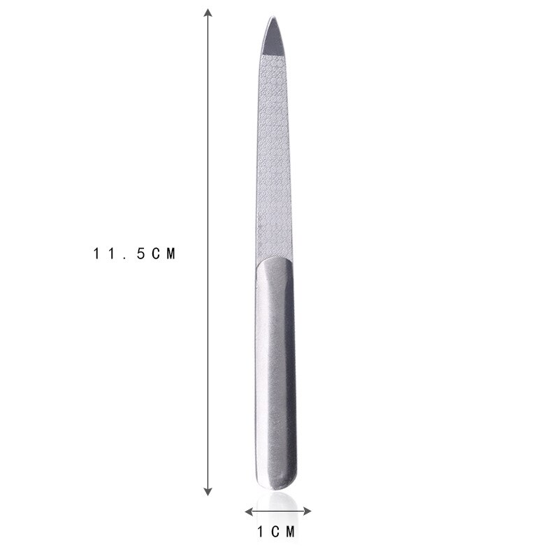 Stainless Steel Nail File Double Side Fold Grinding Rod Manicure Pedicure Scrub Nail Arts Tools Nail Files: Default Title