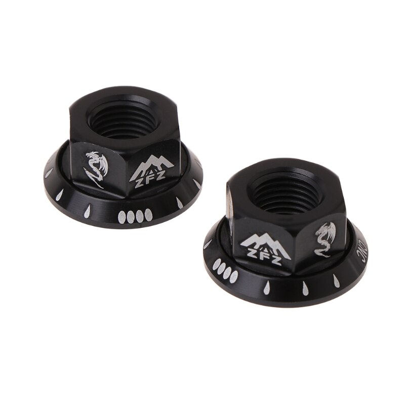 2 Stks/zak Fiets Hub Moer M10 Fixed Gear Mtb Racefiets Schroef Bolt Aluminium: Black