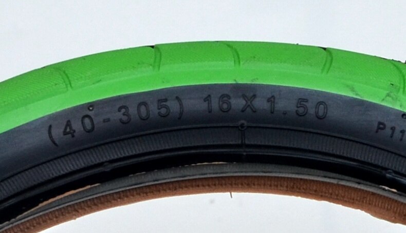 16*1.5 cykeldäck 16 tum däck för barncykel fällbara cykeldäck färgglada