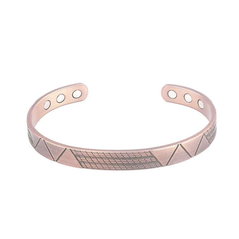 Jewelry Health Care Anti Arthritis Rheumatism Pain Relief Bio Magnetic Copper Bracelets Bangles For Women: AL1245-Copper