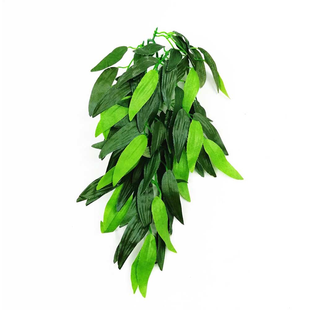 12 Inch Realistic With Suction Cup Hanging DIY Plastic Decorative Artificial Vine Simulated Plant Handmade Fish Tank For Reptile
