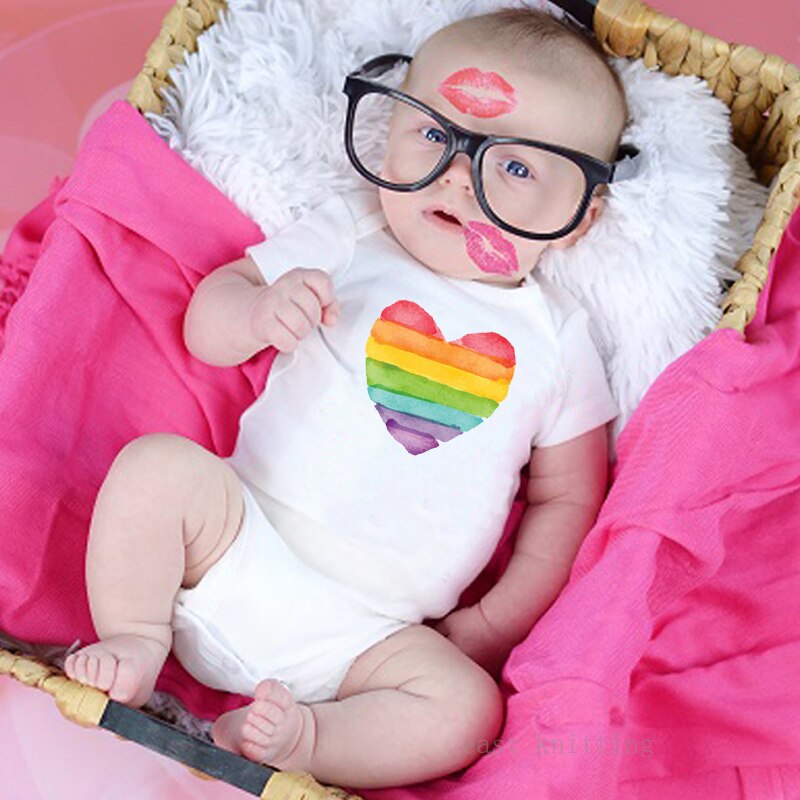 DERMSPE nuevos mamelucos de bebé recién nacido adorables niños niñas de manga corta dedo guapo impresión imagen bebé monos blanco