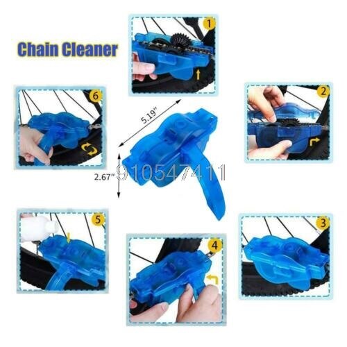 Bike Chain Cleaner Clean Machine Brushes Cycling Cleaning Kit Bicycle Brush Maintenance Tool for Mountain Road City BMX