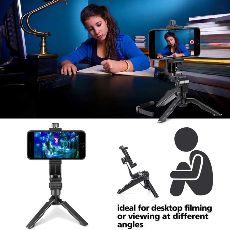 Trípode estabilizador de agarre de mano, palo de Selfie, soporte remoto para teléfono iOS y Android, MINI portátil