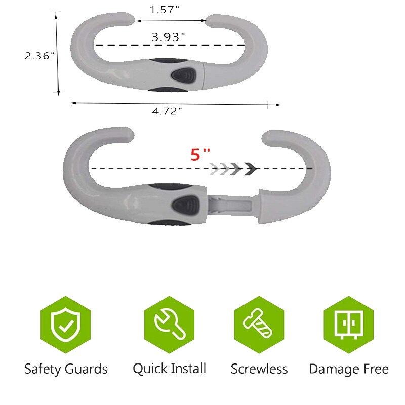 4 Pack Kinderveiligheidsproducten Anti-Snuifje Kast Lock Baby Veiligheid Bescherming Dubbele Open Schuifdeur Veiligheidsslot