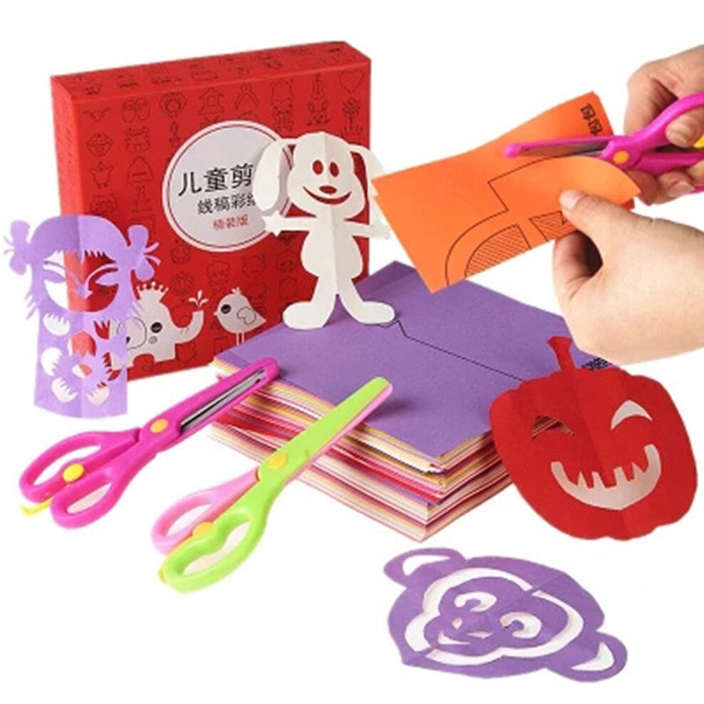 Kinderen Plezier Papier Gesneden Ouder-kind Diy Handgemaakte Materialen Baby Gekleurd Papier Origami Materiaal Kleurendruk Papier Snijden