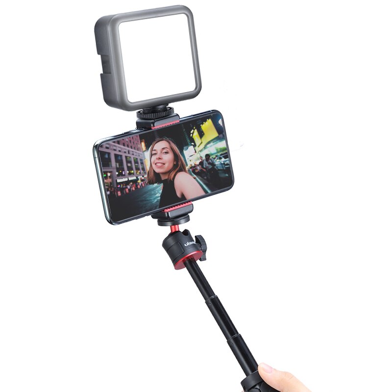 Smartphone Mount Holder W/Koude Schoen Beugel Voor Iphone Samsung Huawei Mic Led Licht Vlog Statief Mobiel Video schieten