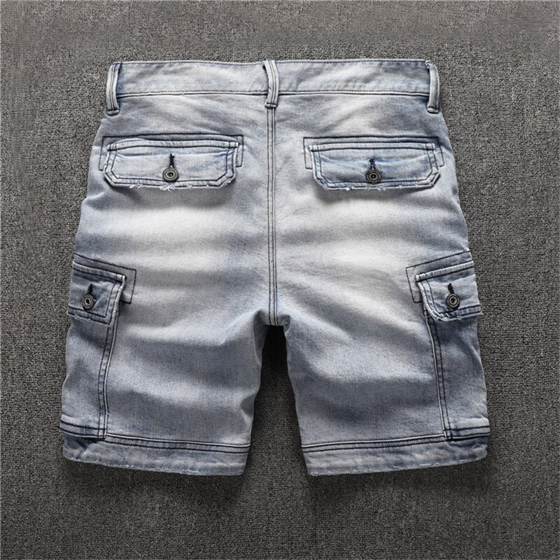 Men's Distressed Denim Flare Pants - Harajuku Style