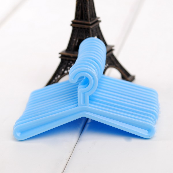 5 x 3.5cm mini dukke kleshenger metall fille babyklær krok baby shower bursdagsfest favoriserer 48 stk: Blå