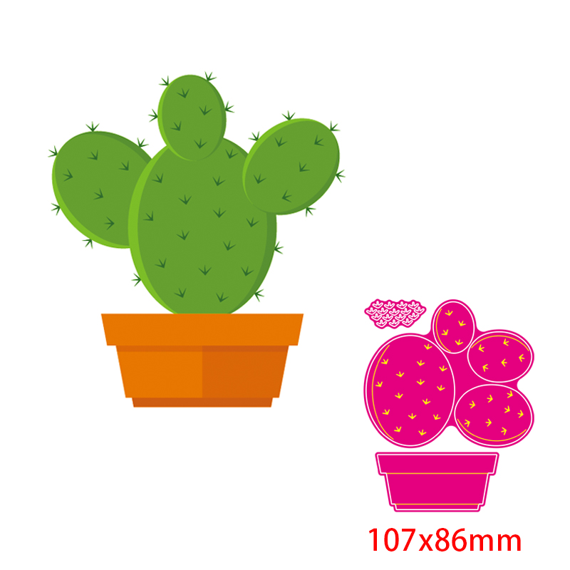 17 sorters krukväxt blommor gräs kaktusblad metall skär stansar bonsai aloe stencil för gör-det-själv scrapbooking kort dekoration: 4