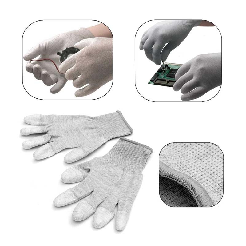1Pair Anti Static Antiskid Glove PC Computer ESD Electronic Work Repair Gloves