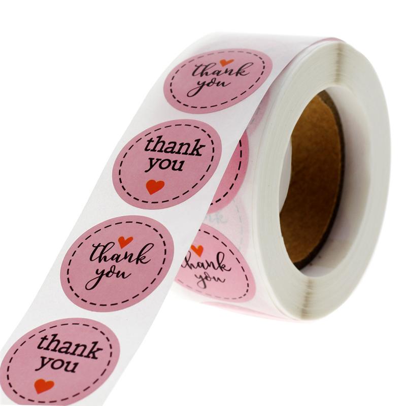 Dank Je Brief Diy Sticker Decals Party Sticker Decor Dessert Cake Pakket Sticker (500 Pcs/Roll)