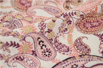 Classic paisley pattern western style chiffon fabric soft draping micro elastic dress shirt fabric