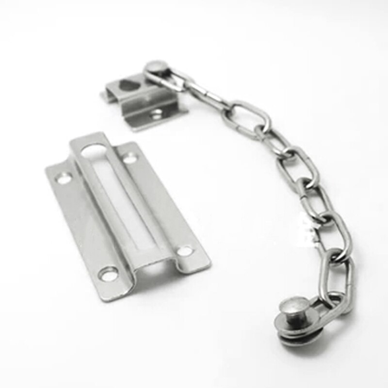 1pc Door Chain Lock Stainless Steel Door Chain Cabinet Security Safty Restrictor Lock With Screws Accessories