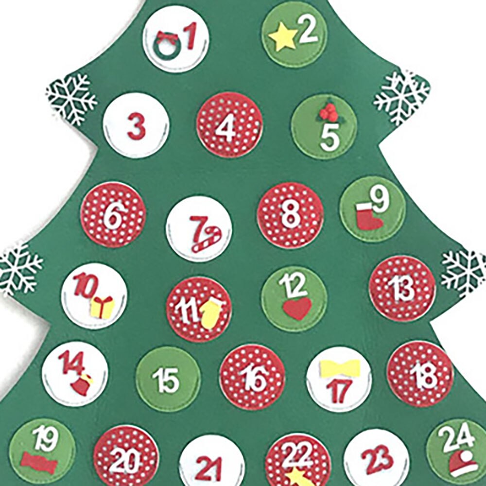 DIY Felt Christmas Tree Advent Calendar Birthday Advent Calendar Fabric Advent Calendar with Pockets Year Decor