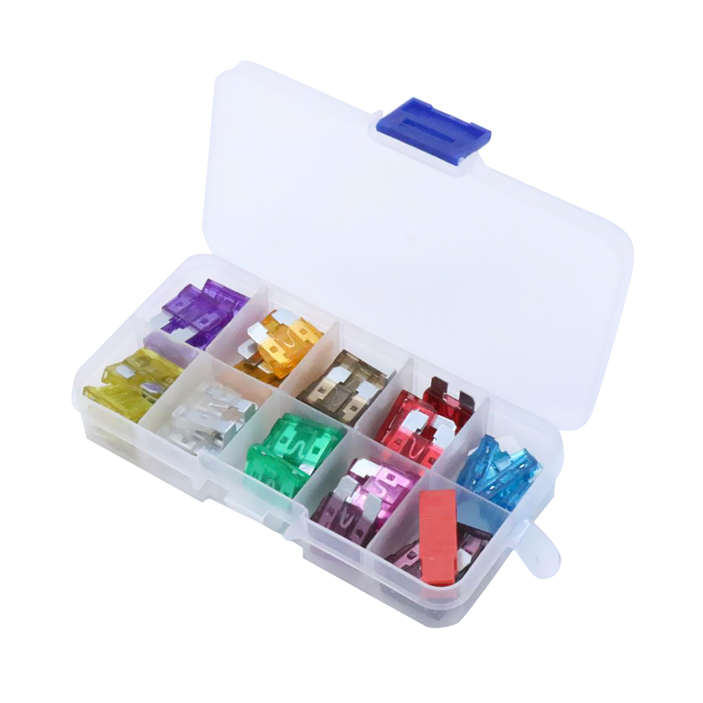 50pcs ATO Blade Fuse Assortment Set Auto Car Truck Motorcycle Fuses Kit