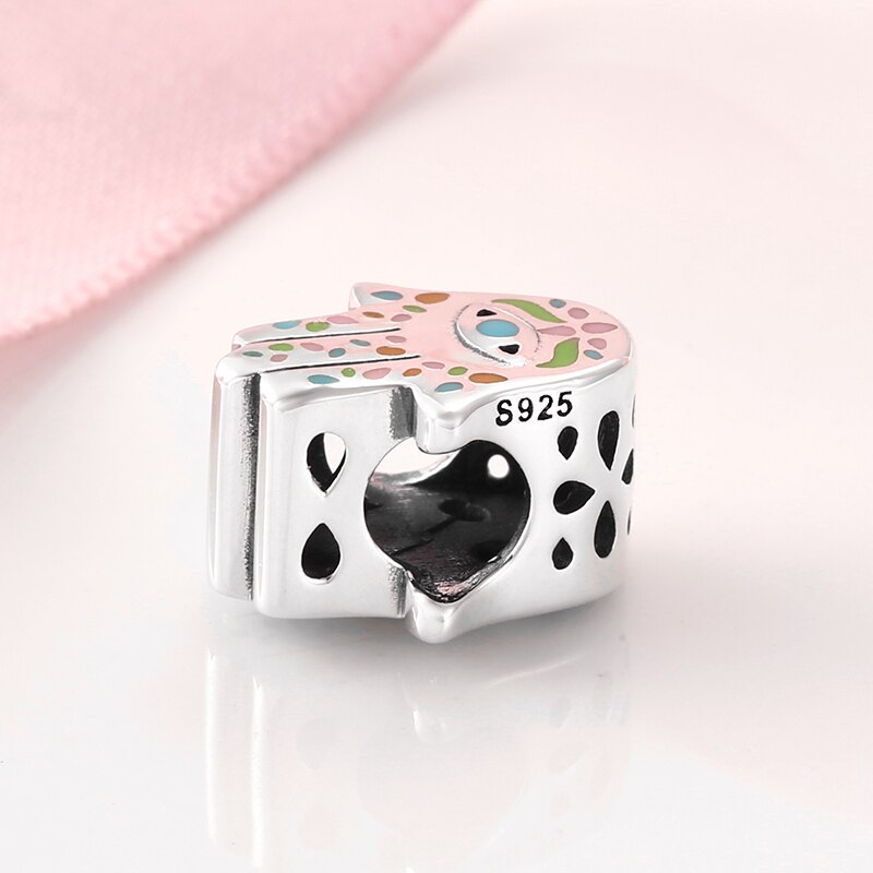 Echt 925 Sterling Silber DIY Perlen Mythologische farbe Hand von Fatima Fit JIUHAO Armbänder für Frauen Schmuck Machen